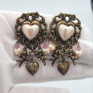Victorian Style Heart Earrings #2311